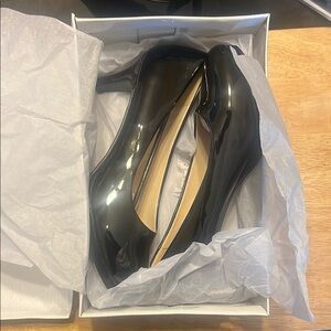 Black Patent Leather High Heel Pumps